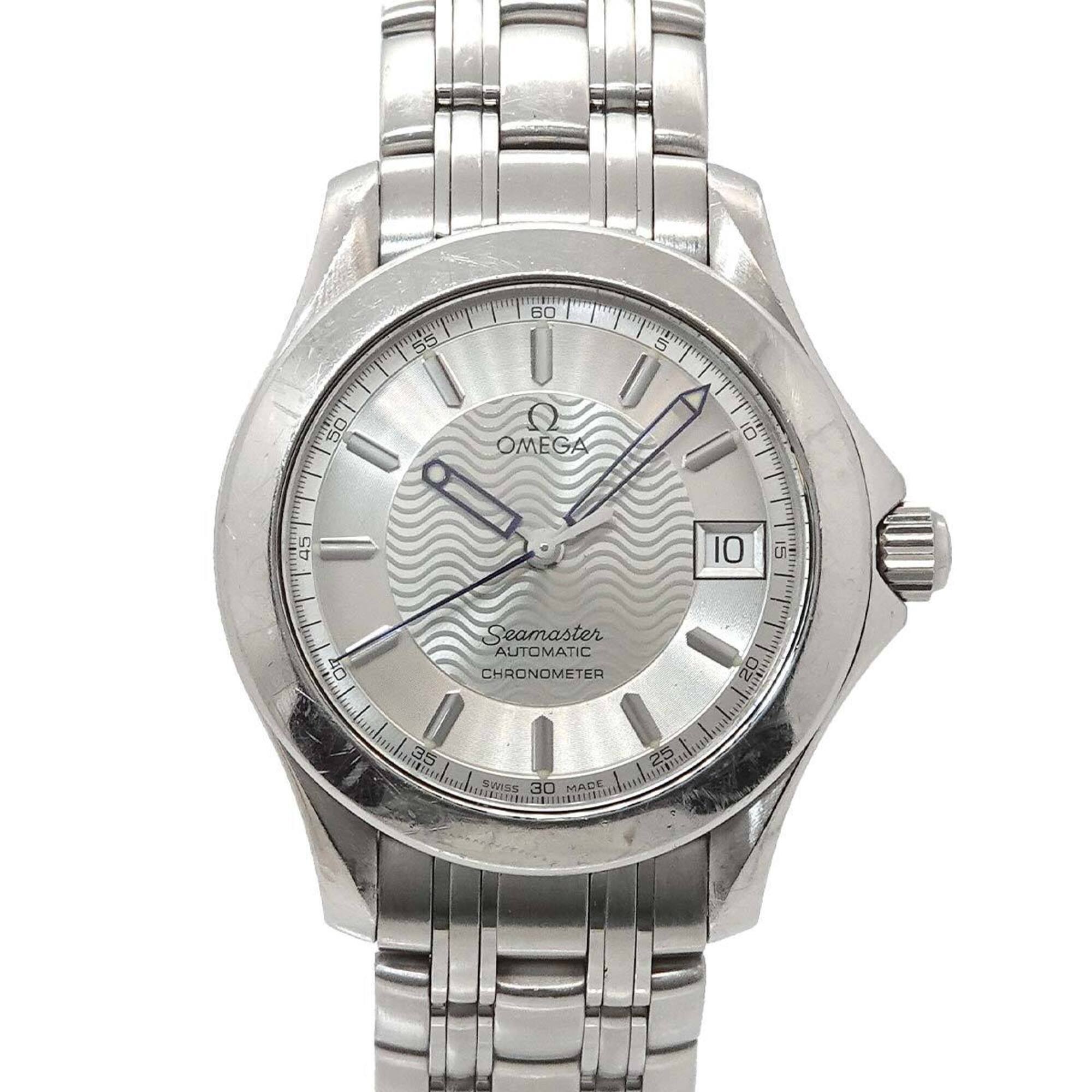 Omega Seamaster 120 Chronometer 2501 31 Mens Watch Silver Date Automatic Sel